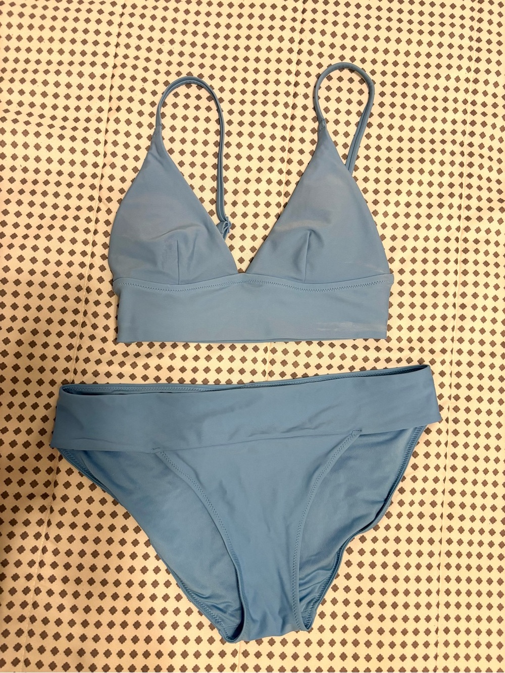 Women’s Aerie Blue Bikini Set - Classic Triangle Top & cheeky Bottom